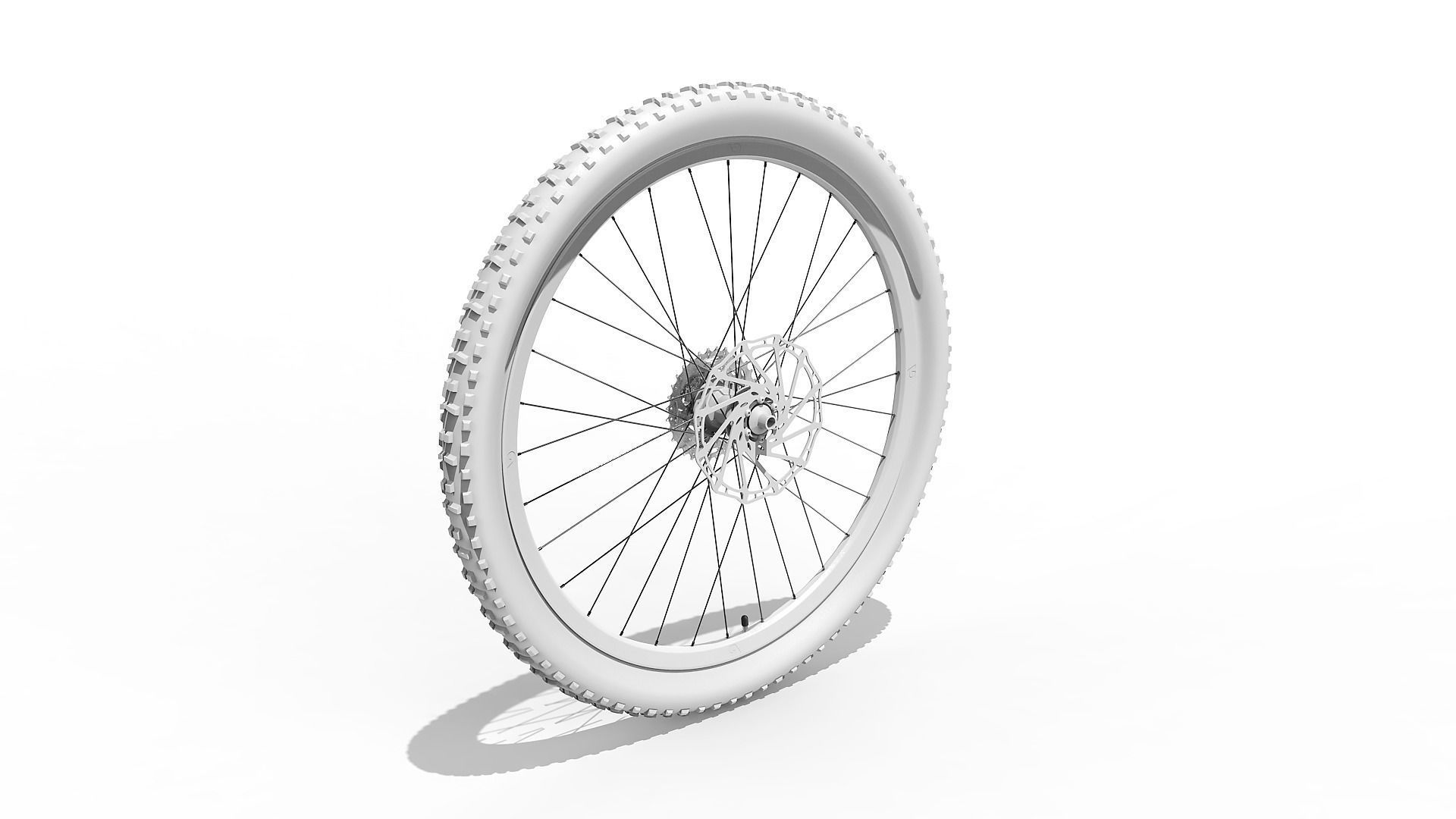 Bicycle Front and Back Wheel 27-5 inch 3D model_8