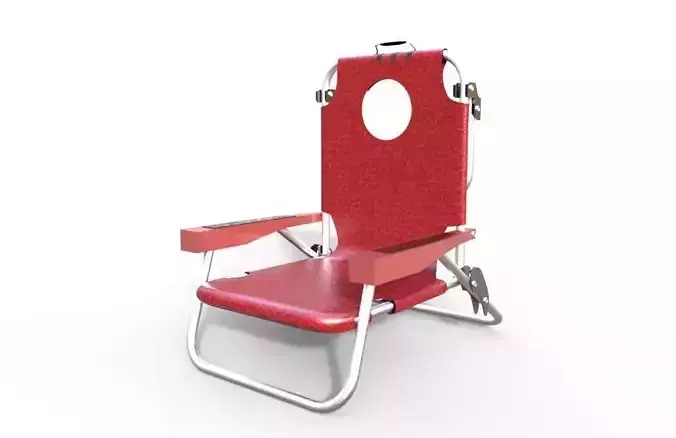 Beach chair Low-poly 3D model