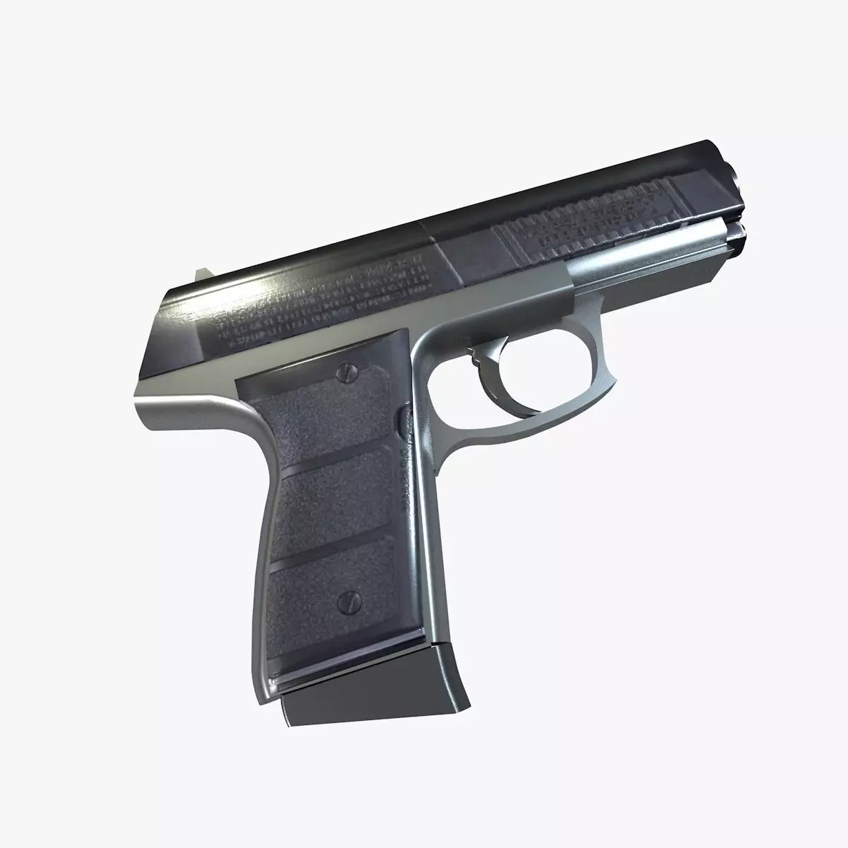 Pistol gun 3D model_0