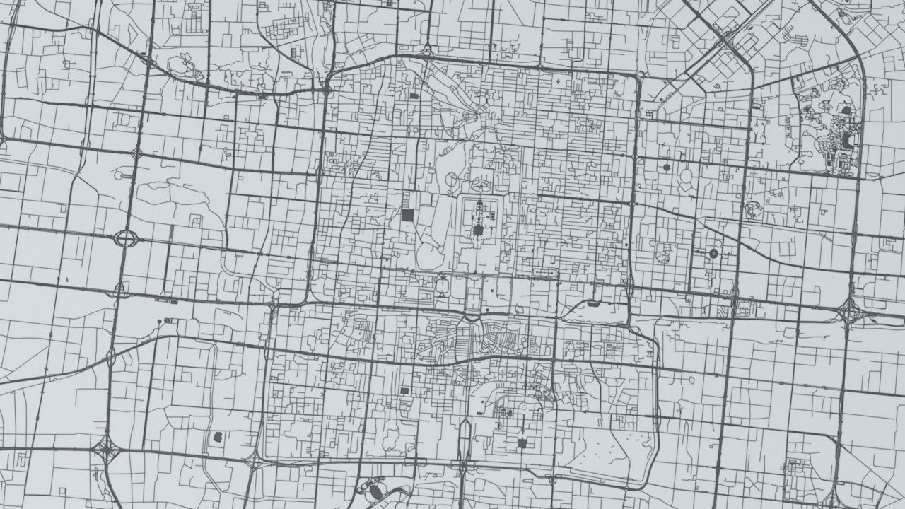 Beijing Road Network and Streets 3D model_4