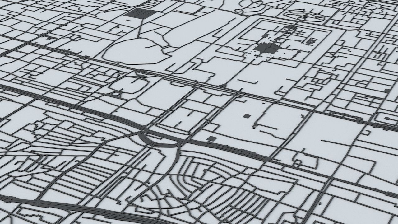 Beijing Road Network and Streets 3D model_9