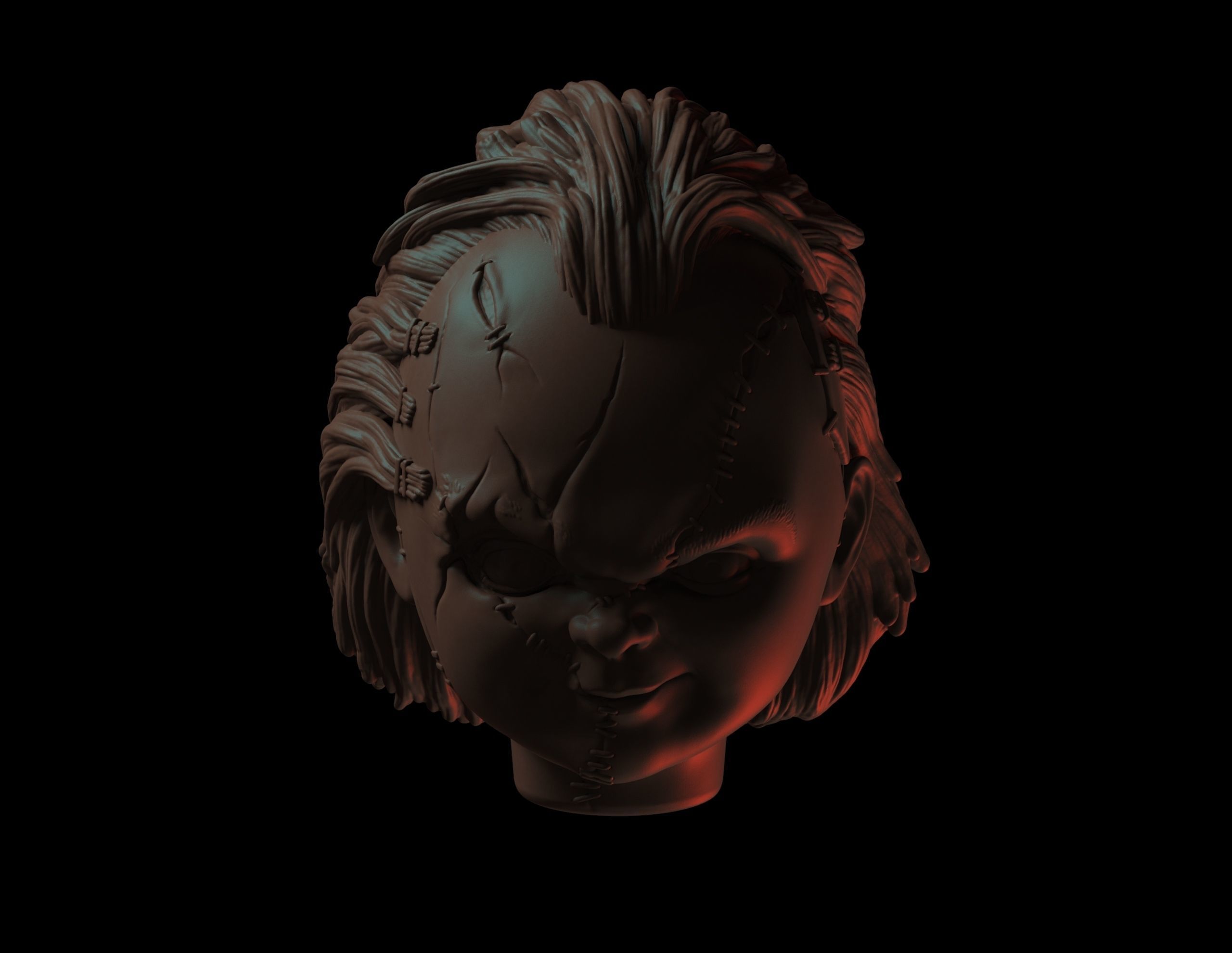 Chucky head 3D print model_15