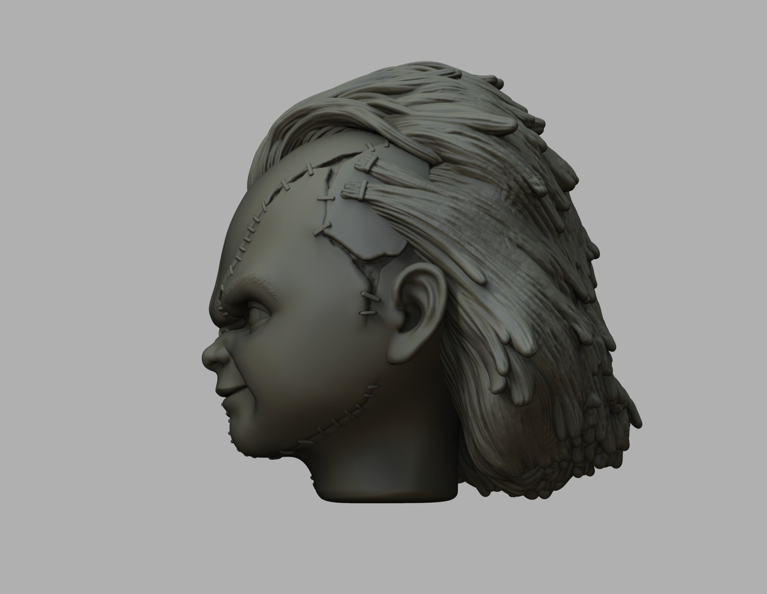 Chucky head 3D print model_11