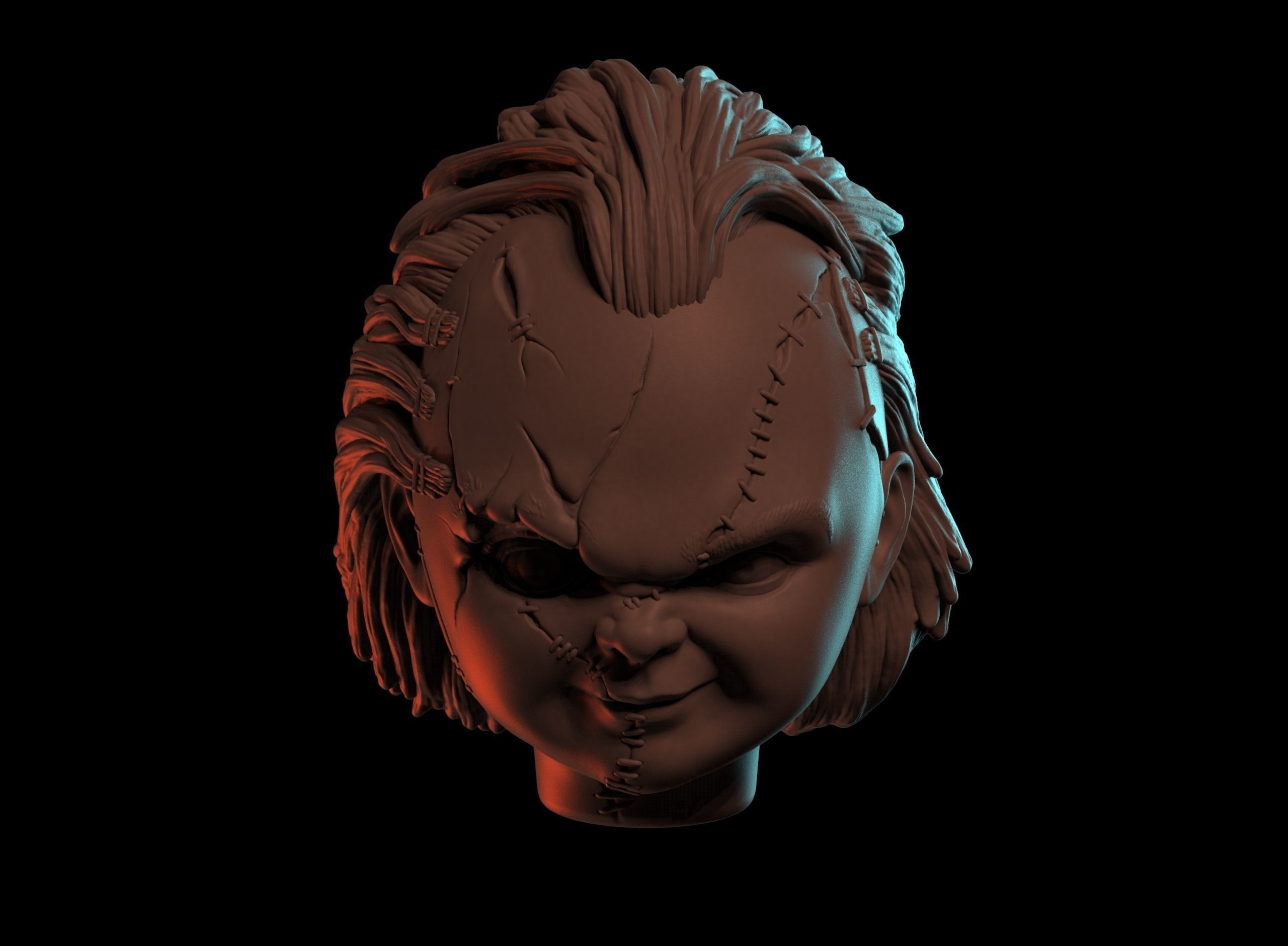 Chucky head 3D print model_17