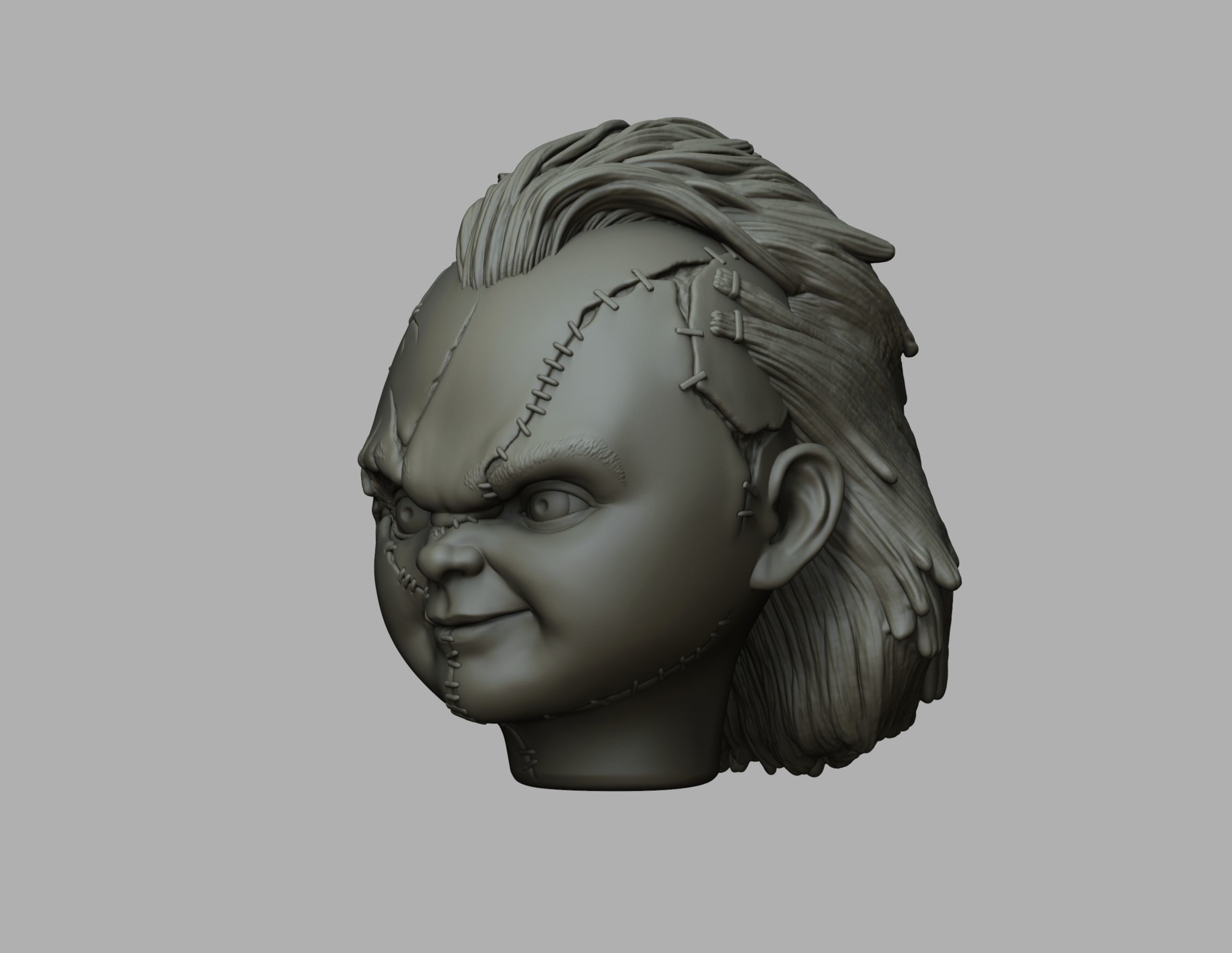 Chucky head 3D print model_13
