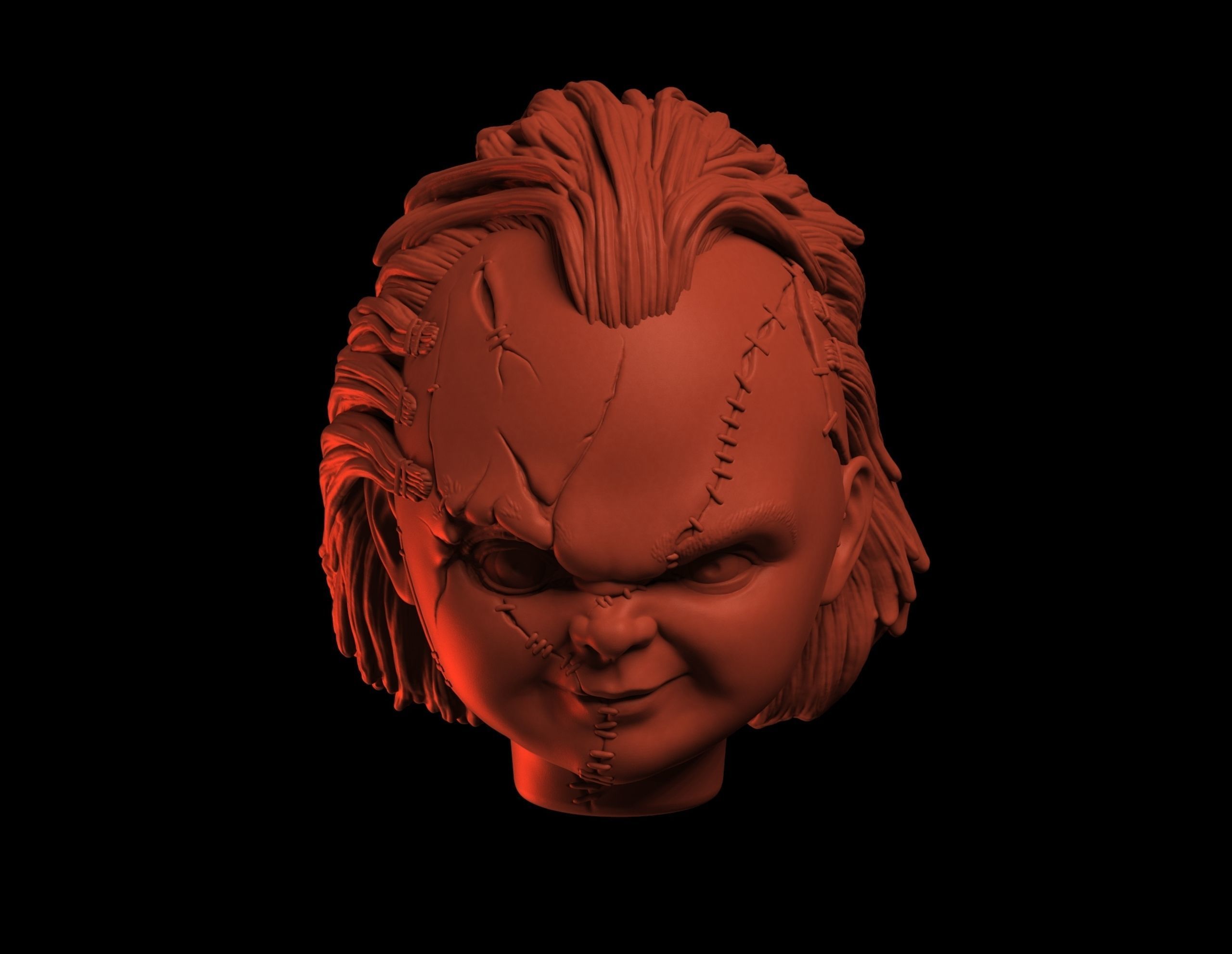 Chucky head 3D print model_3
