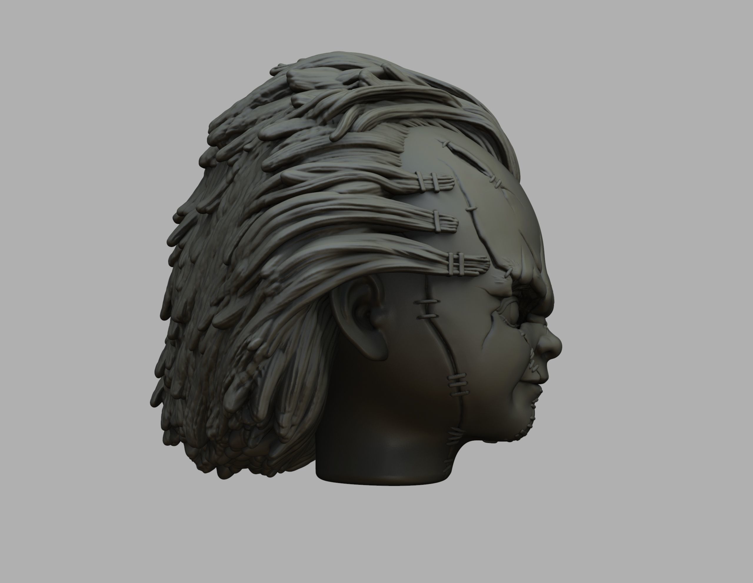 Chucky head 3D print model_12
