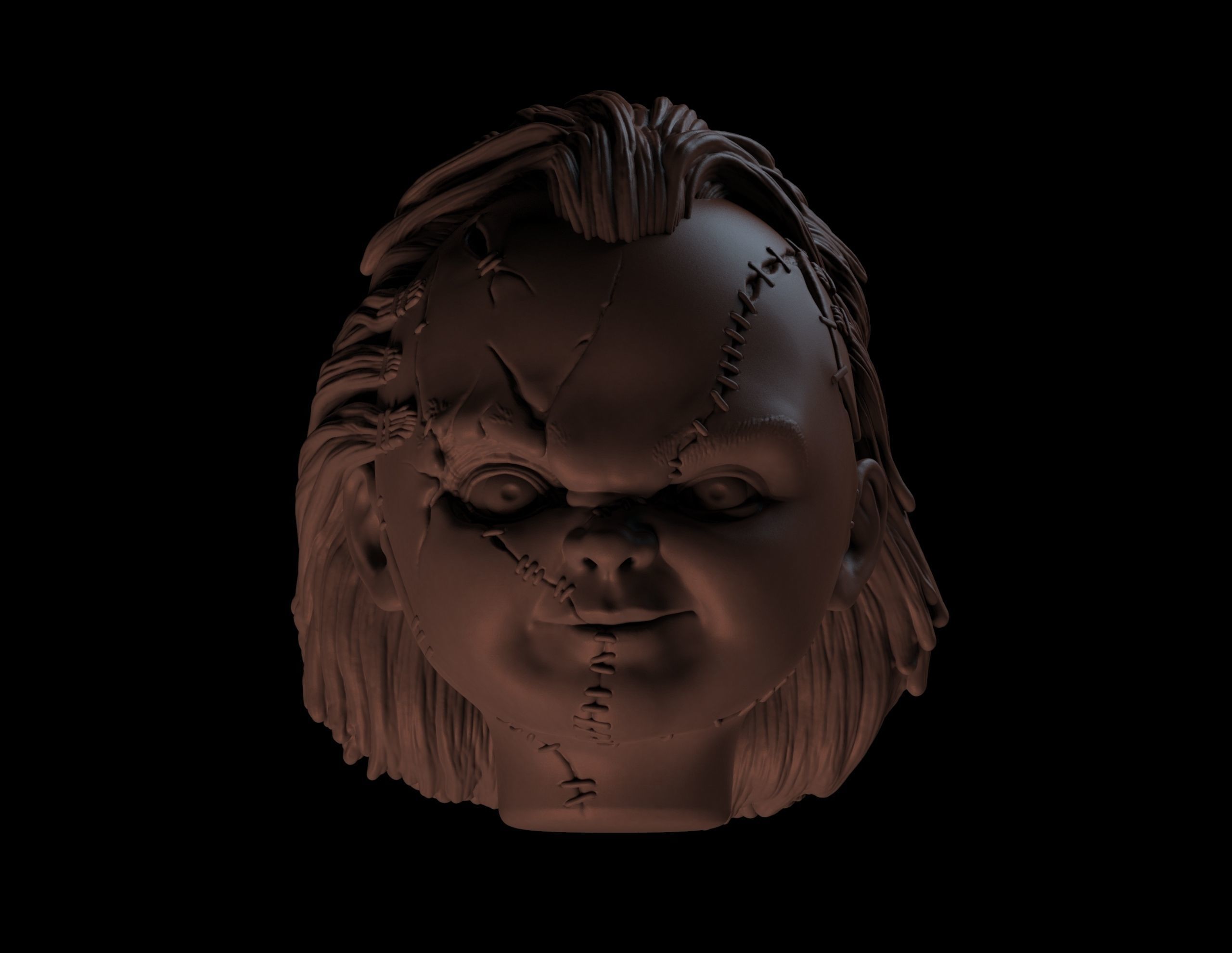Chucky head 3D print model_4