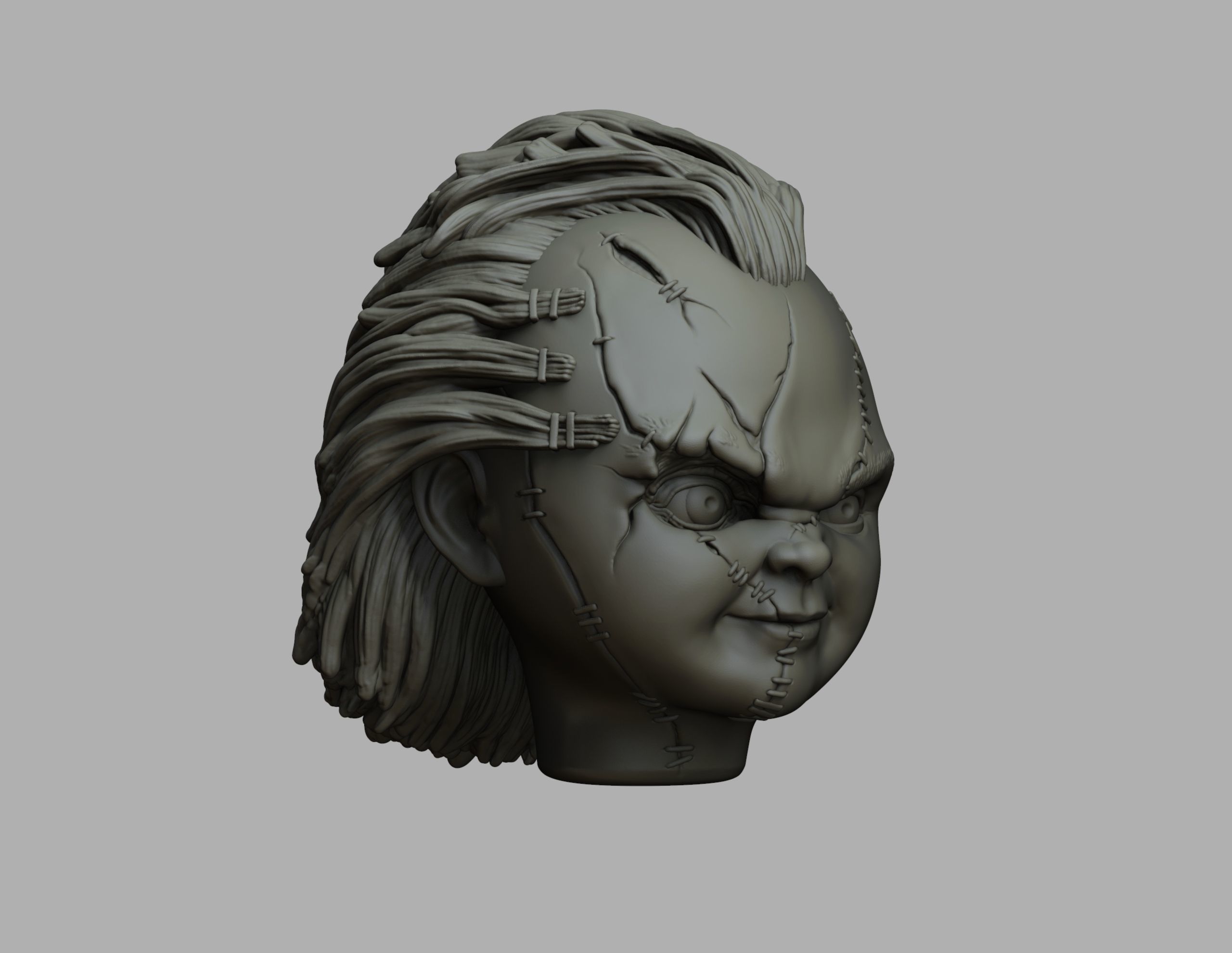 Chucky head 3D print model_8