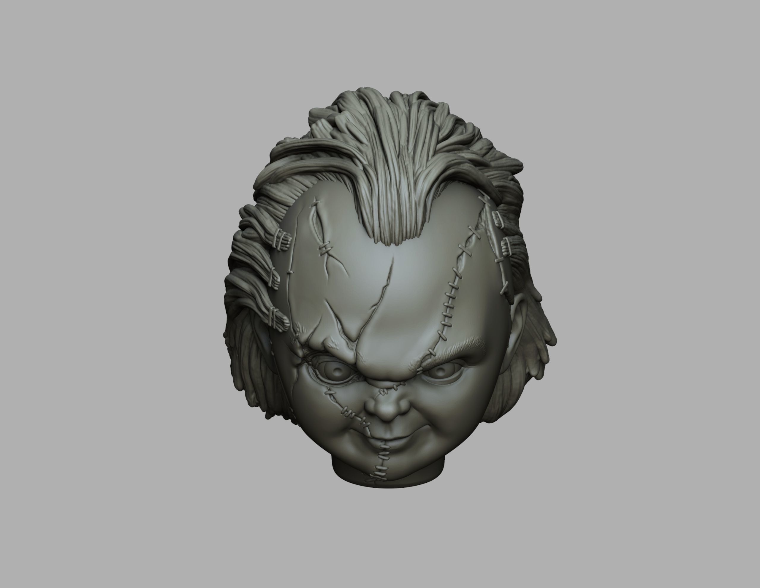 Chucky head 3D print model_9