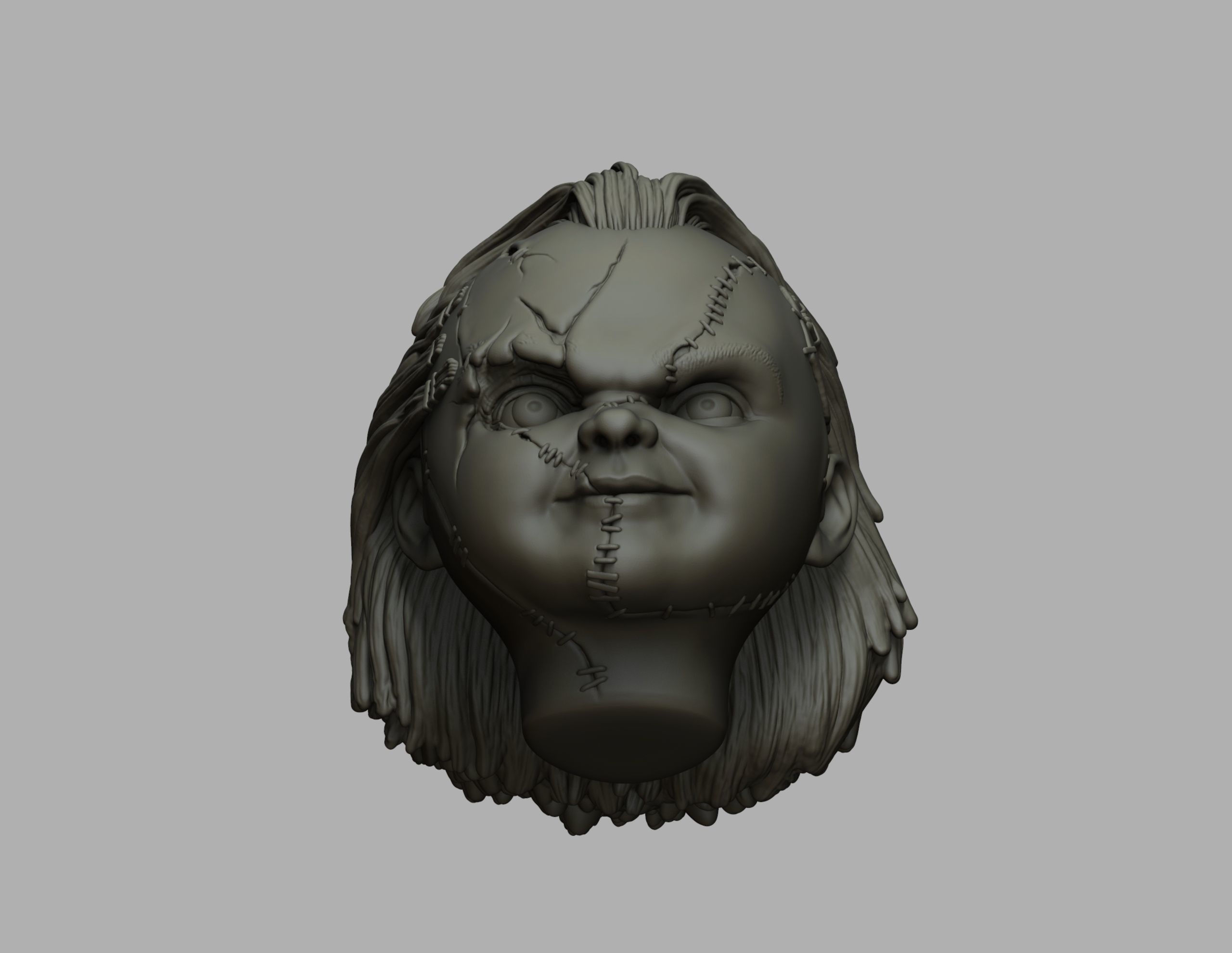 Chucky head 3D print model_14