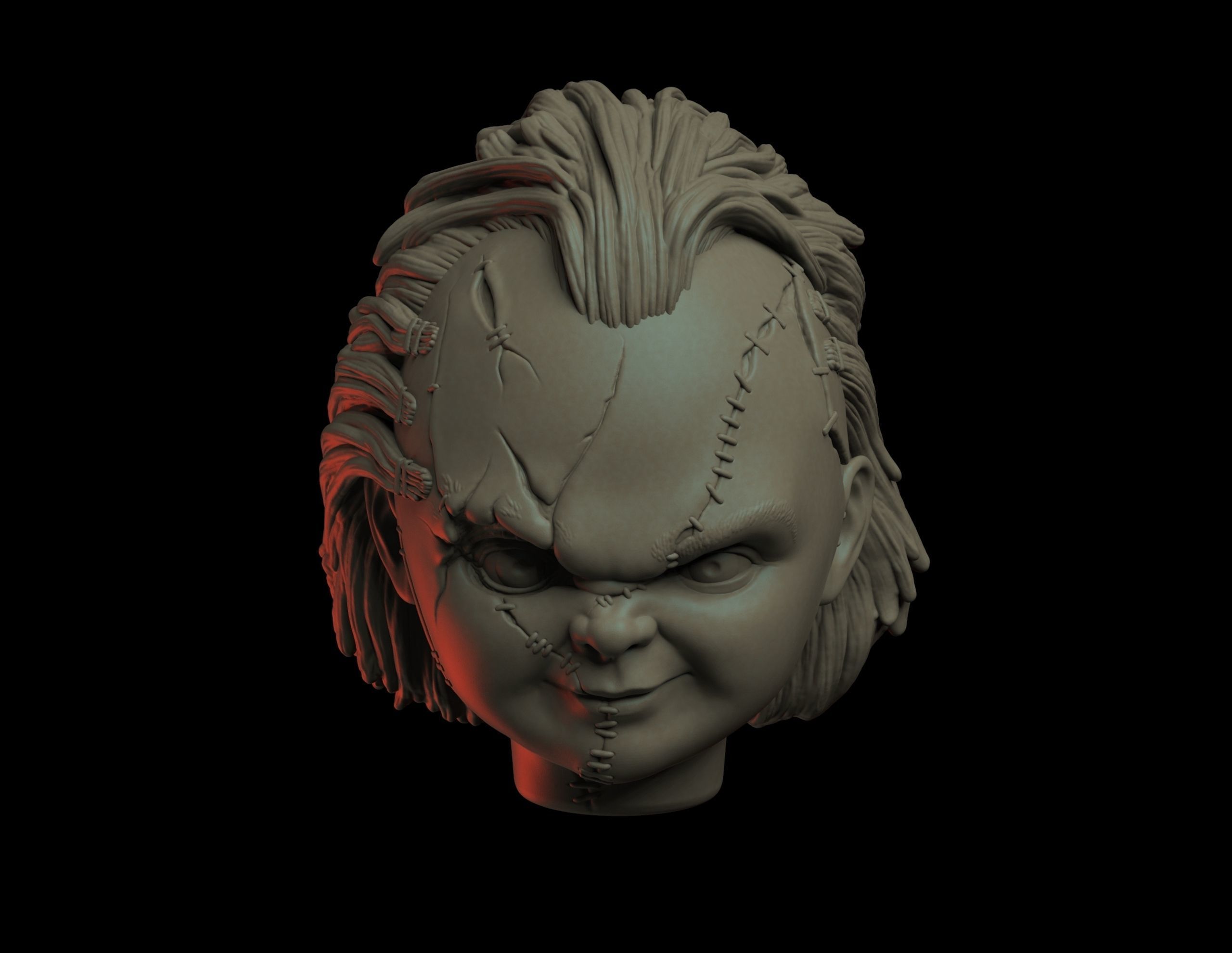Chucky head 3D print model_16
