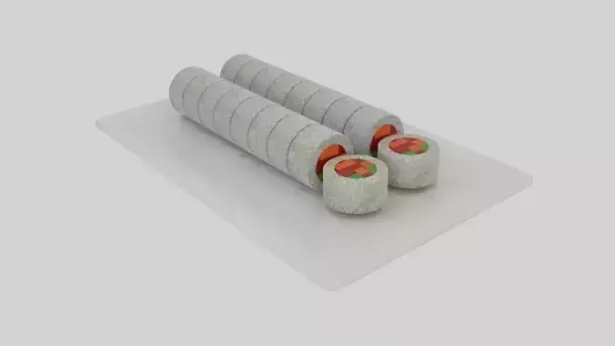 Rice Roll Sushi Sliced 