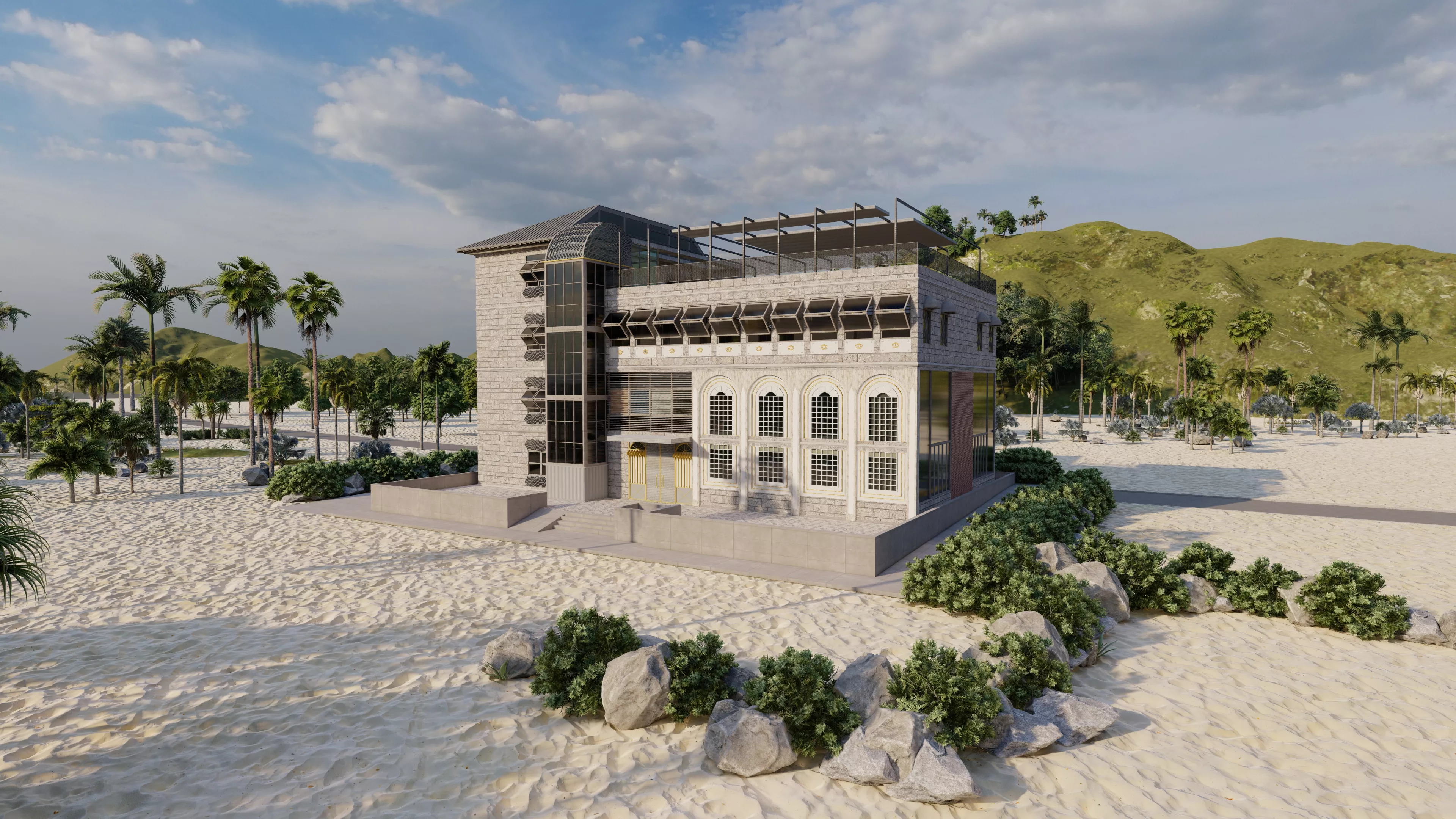 Futuristic Skyscraper-Building office-Modern office 3D model