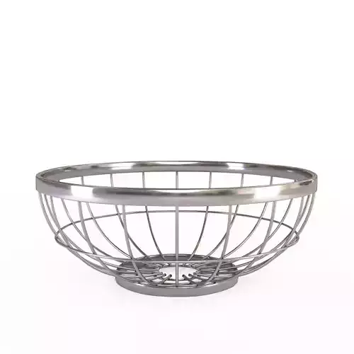 Round Wire Grid Fruit Basket 3D model