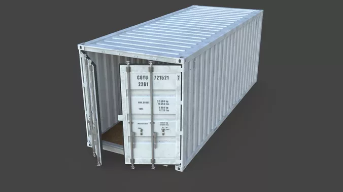 Container 20 ft ISO 3D Model RIG