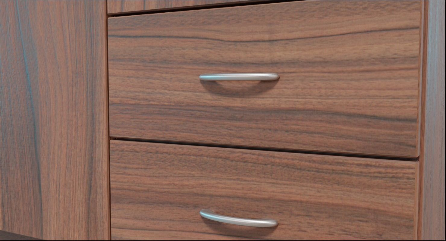 Furniture Collection cabinet with two drawers Low-poly 3D model_16