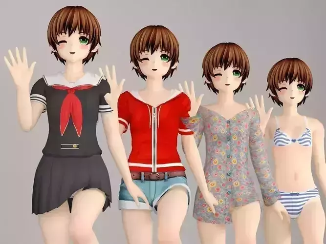 Hinata anime girl pose 1