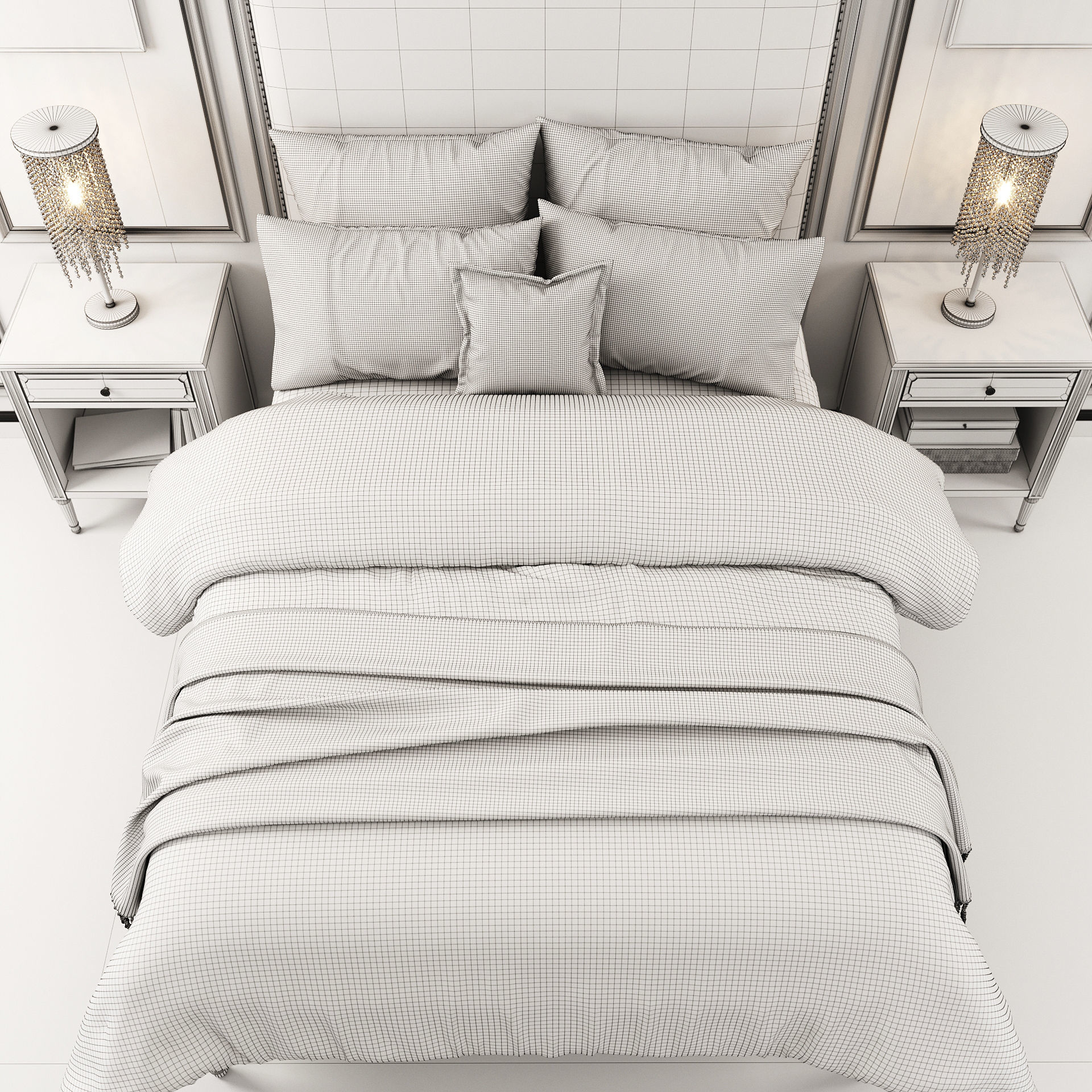 Maelin Upholstered Bed 3D model_2