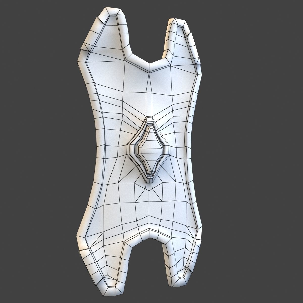 Shield wood 3D model_2