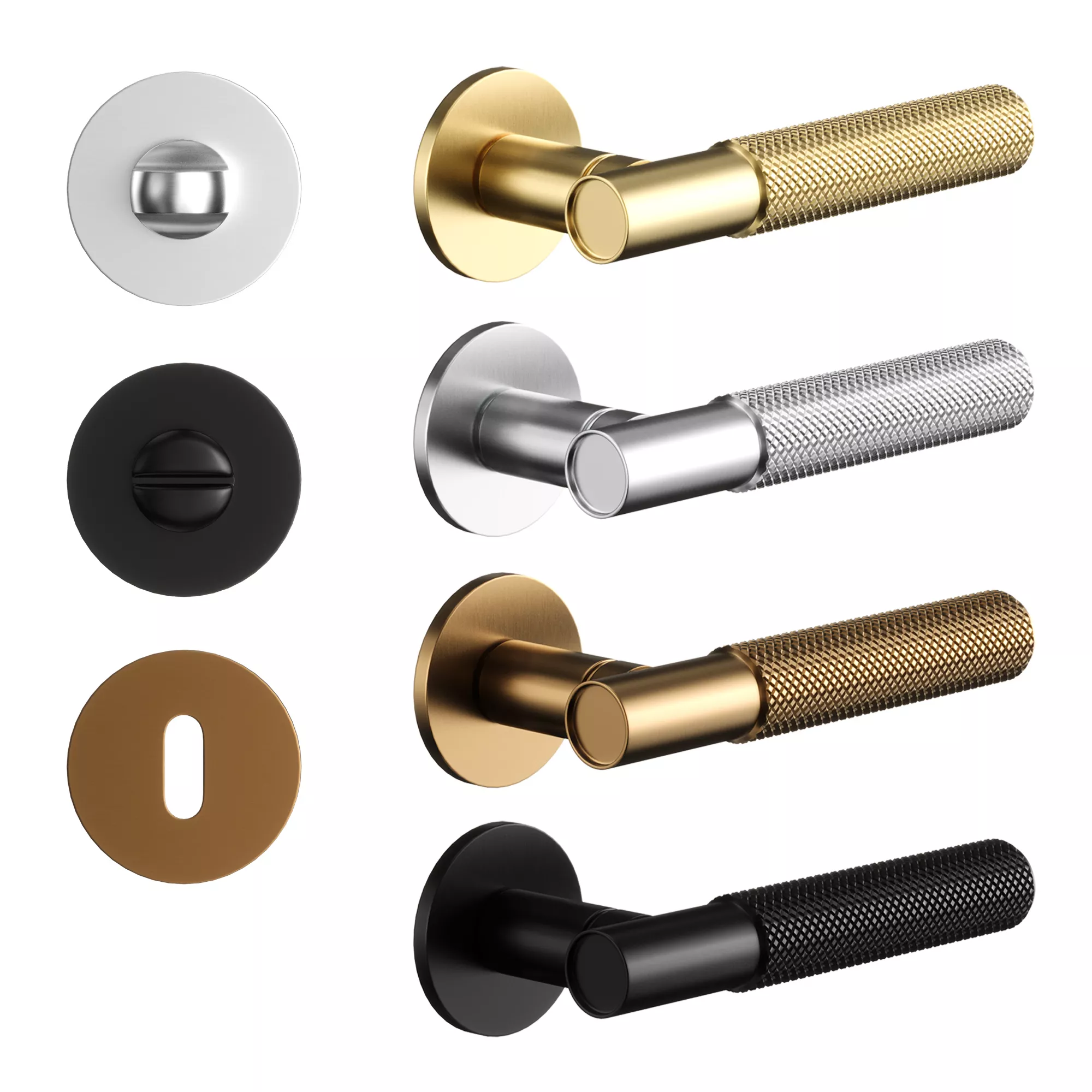 DND Blend AG Door Handle Brass 3D model