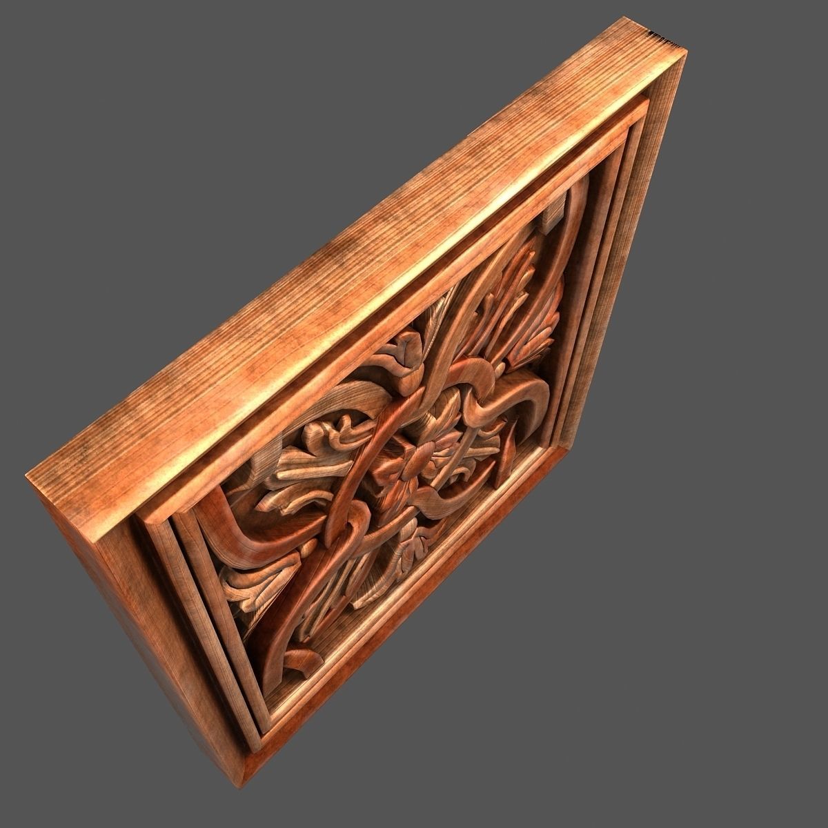 Wall Wood Panel 3D model_3