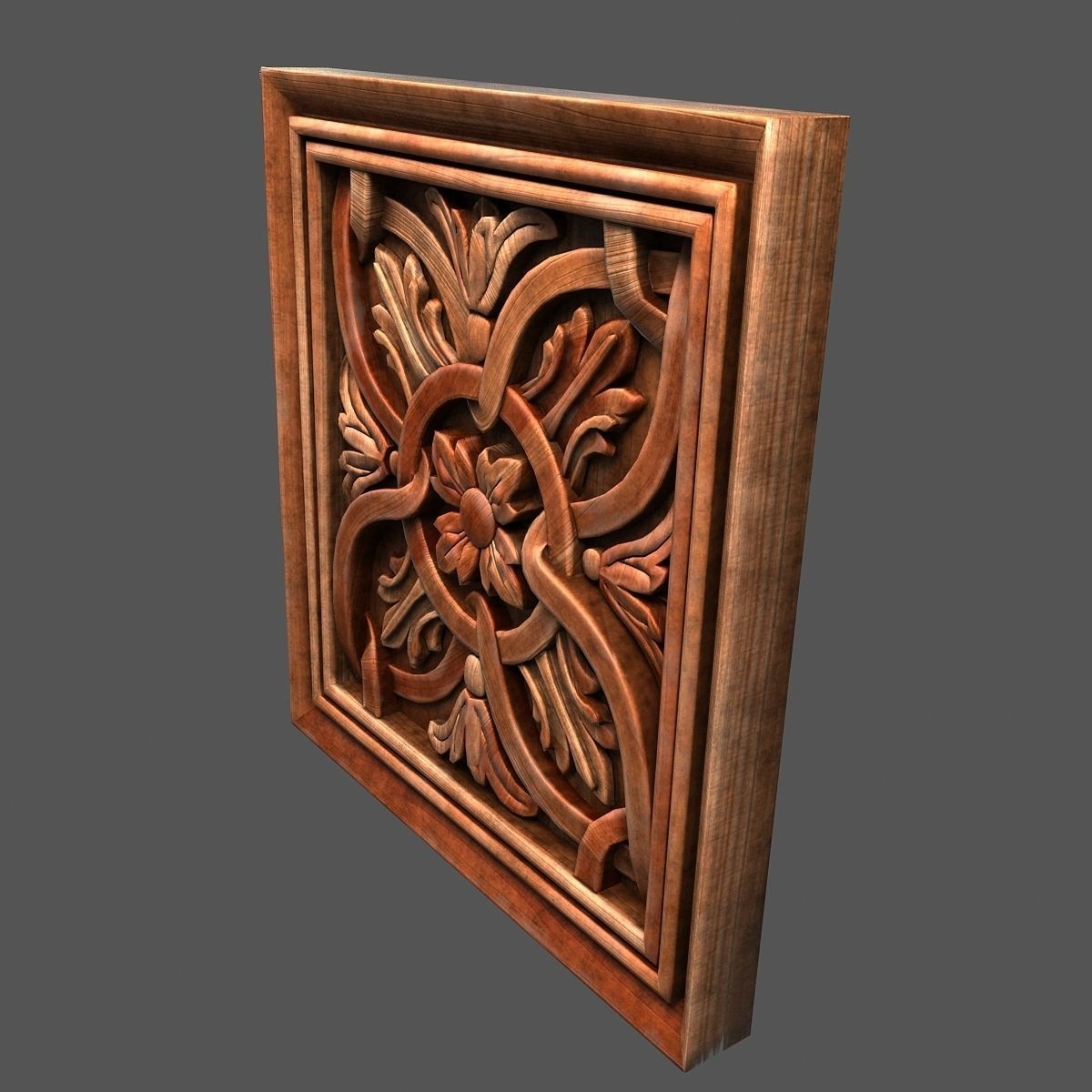 Wall Wood Panel 3D model_4