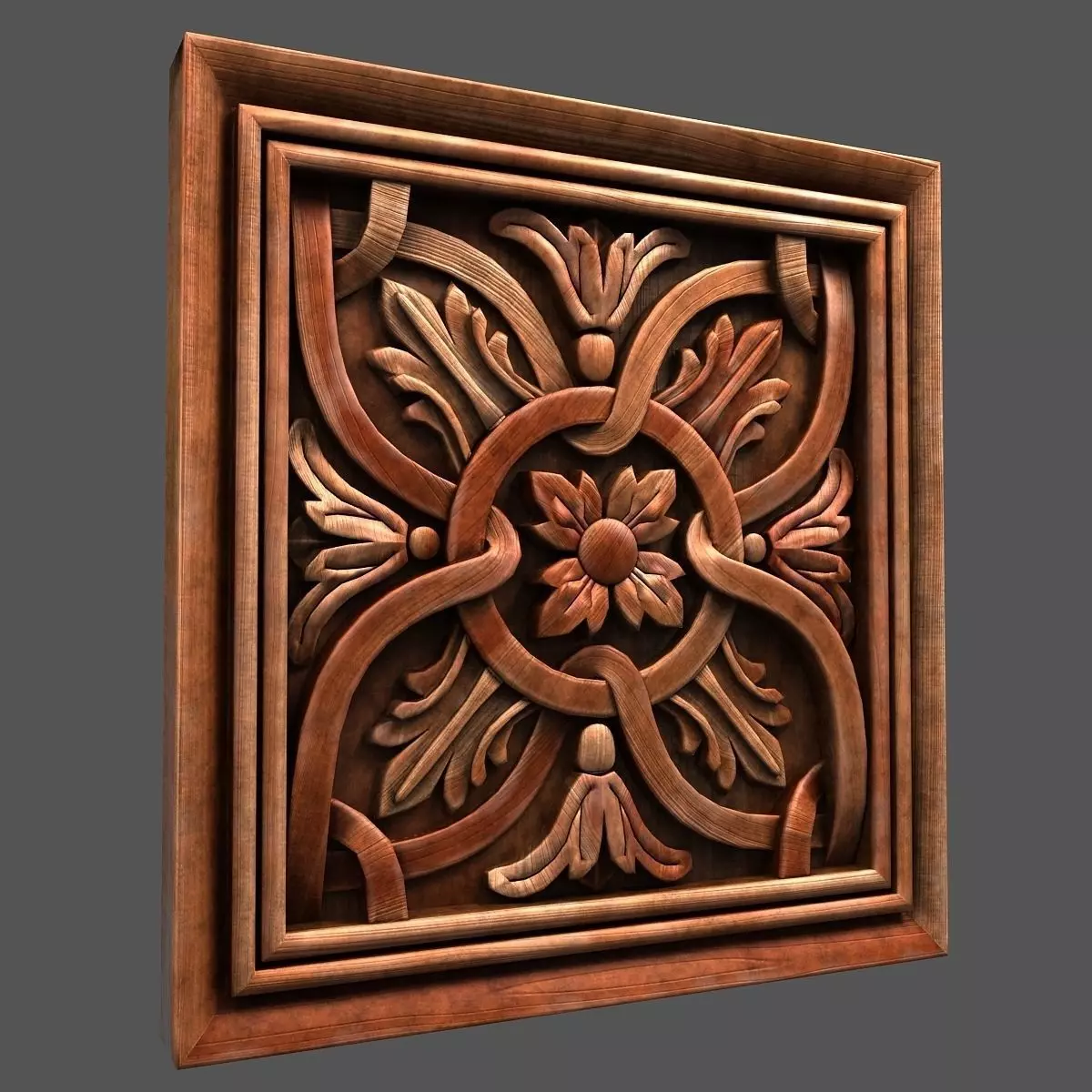 Wall Wood Panel 3D model_0