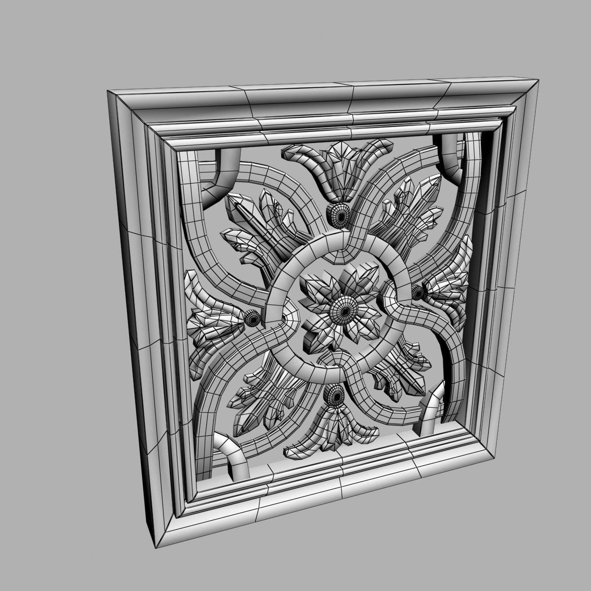 Wall Wood Panel 3D model_1