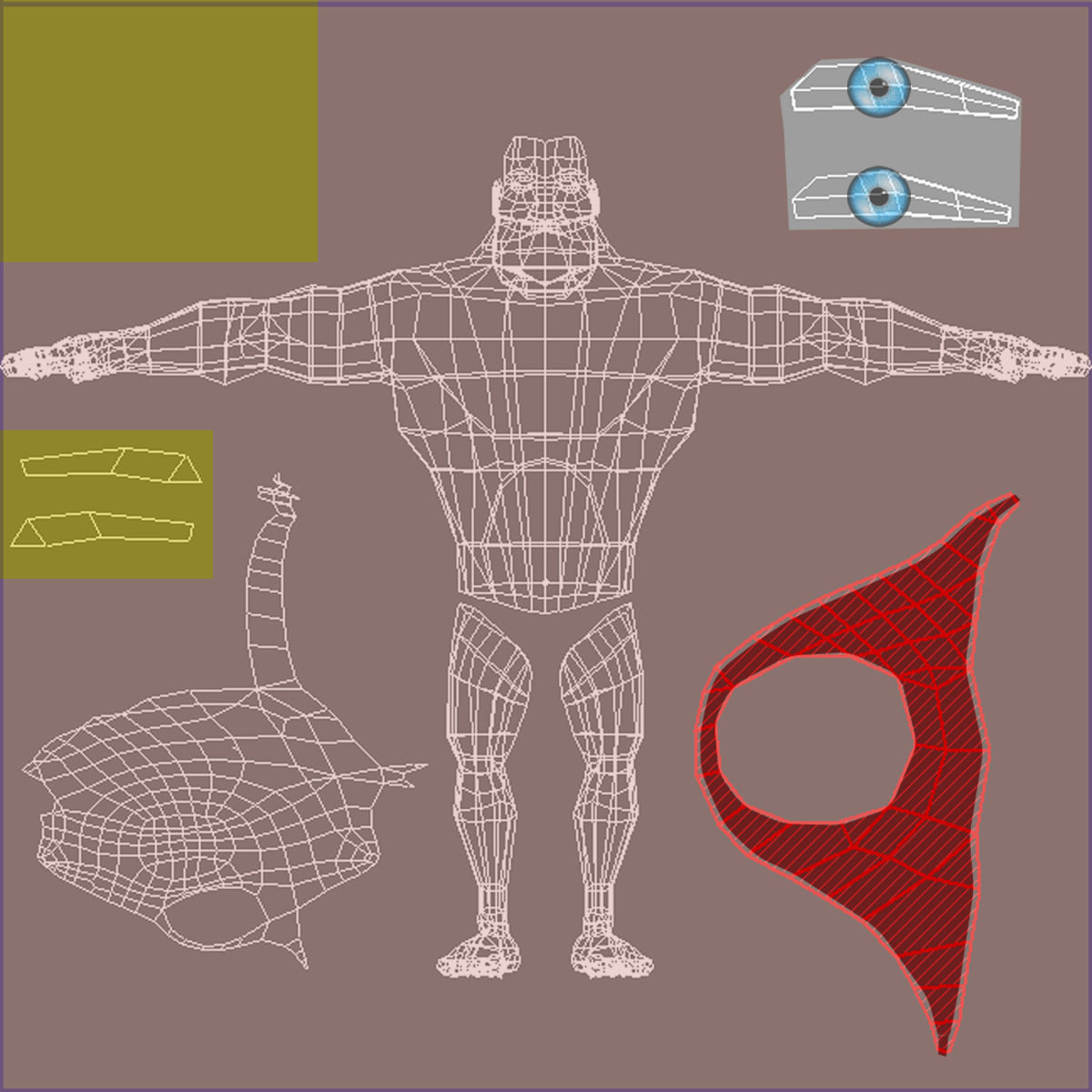 Mister Muscle Low-poly 3D model_8