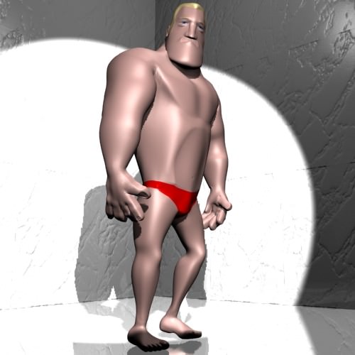 Mister Muscle Low-poly 3D model_11