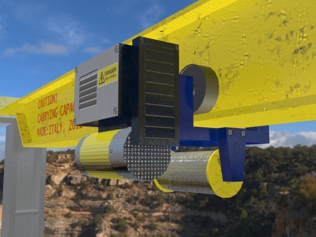 Crane Muratone Low-poly 3D model_13