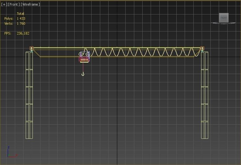 Crane Muratone Low-poly 3D model_10