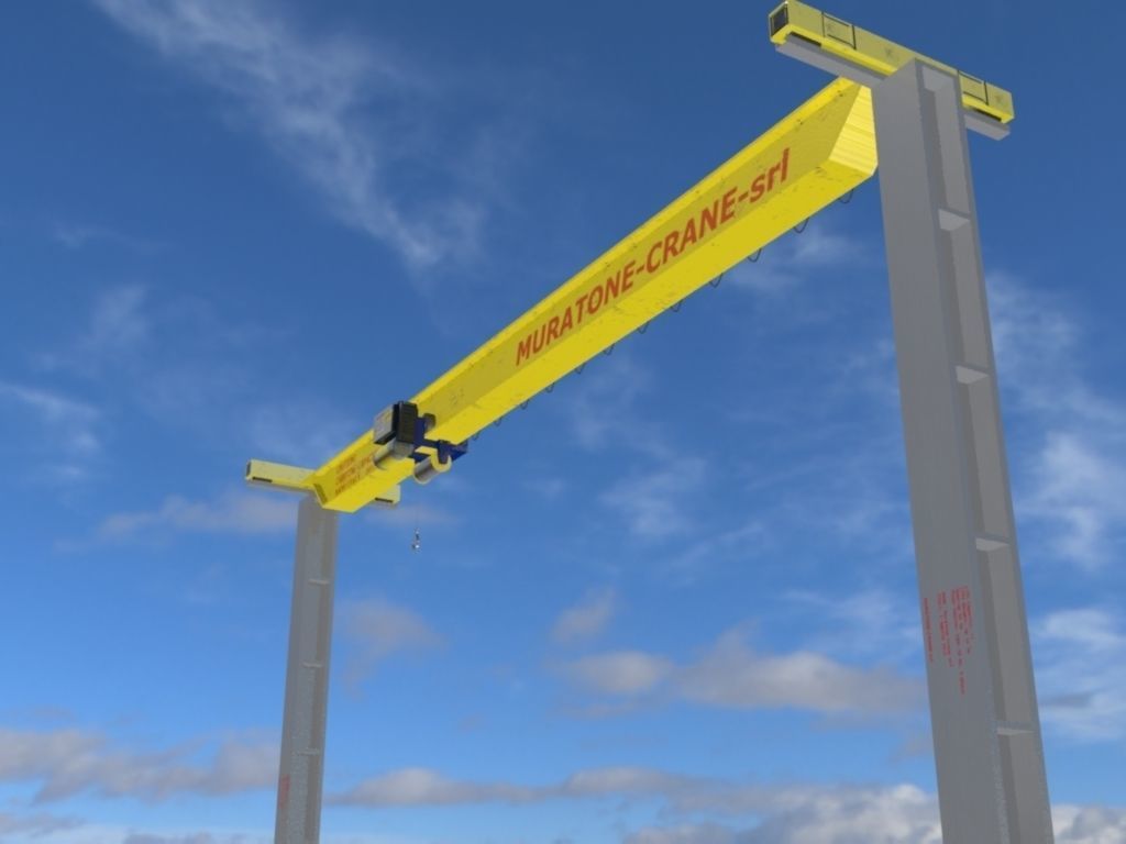 Crane Muratone Low-poly 3D model_3