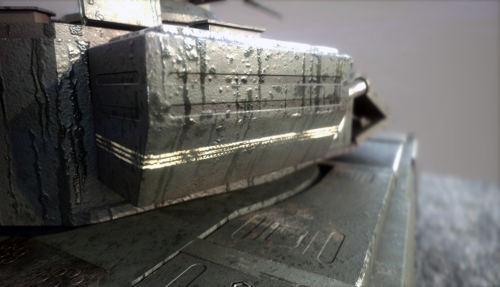 Tank T90 low poly Game ready model Low-poly 3D model_3