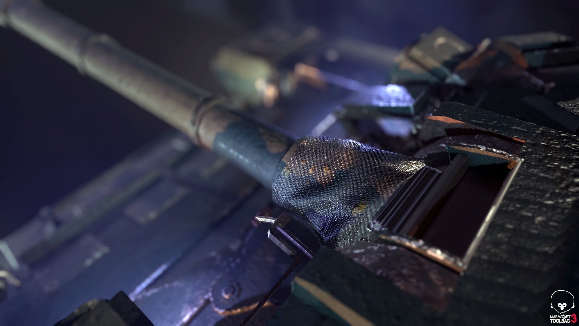 Tank T90 low poly Game ready model Low-poly 3D model_7