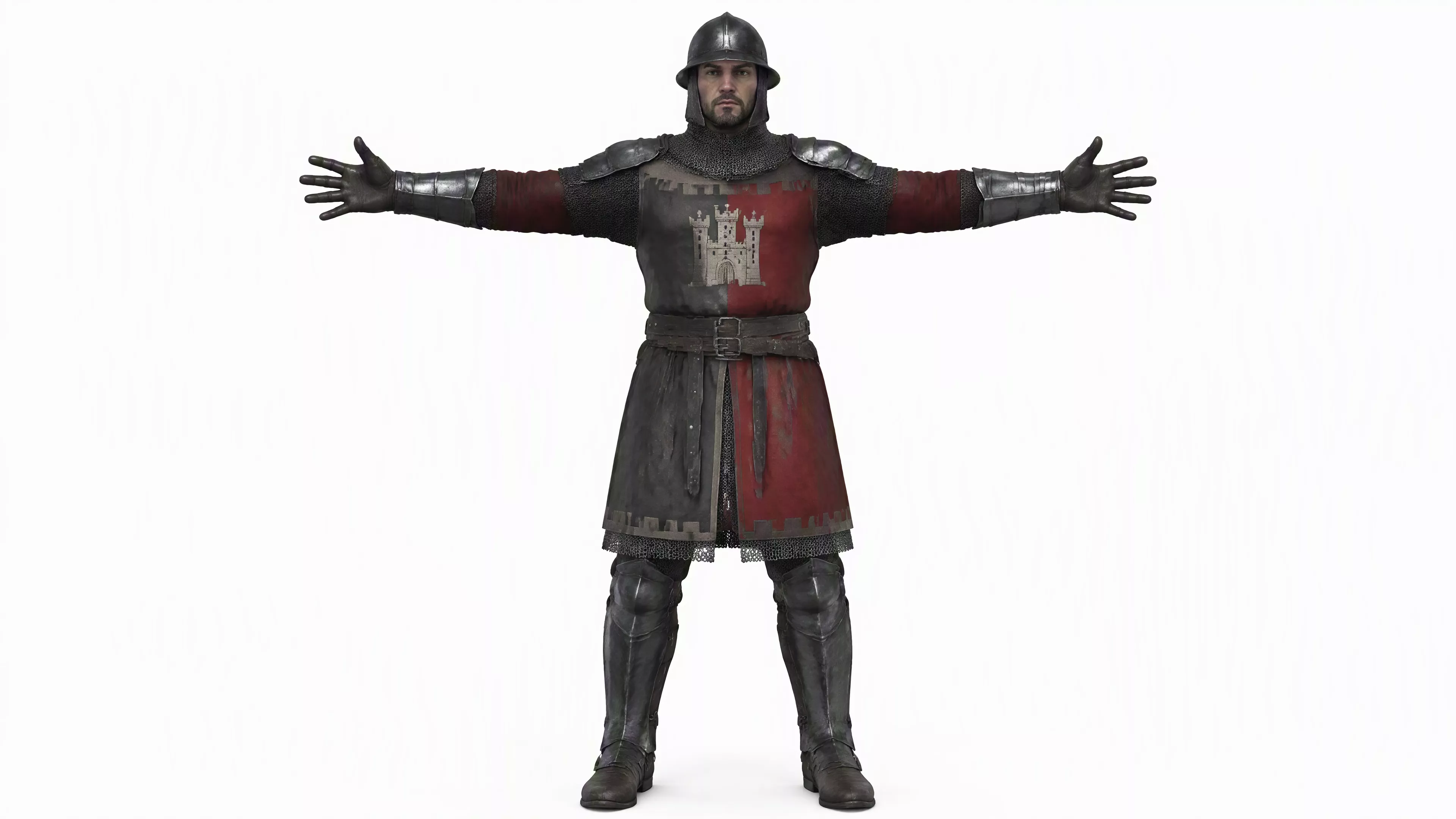 Postern Gate Keeper Fully Rigged Game Ready Low-poly 3D model