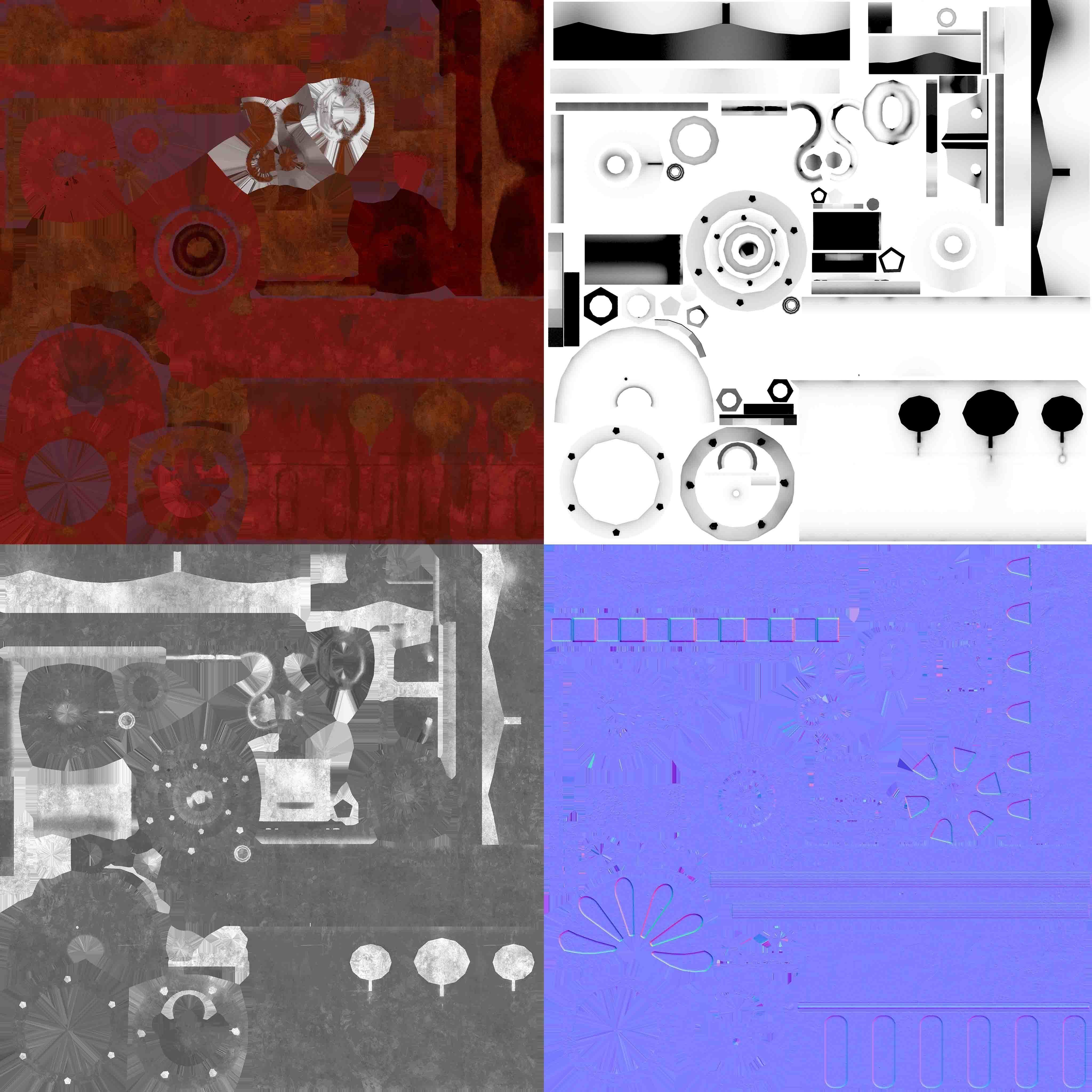 Fire Hydrant Low-poly 3D model_4