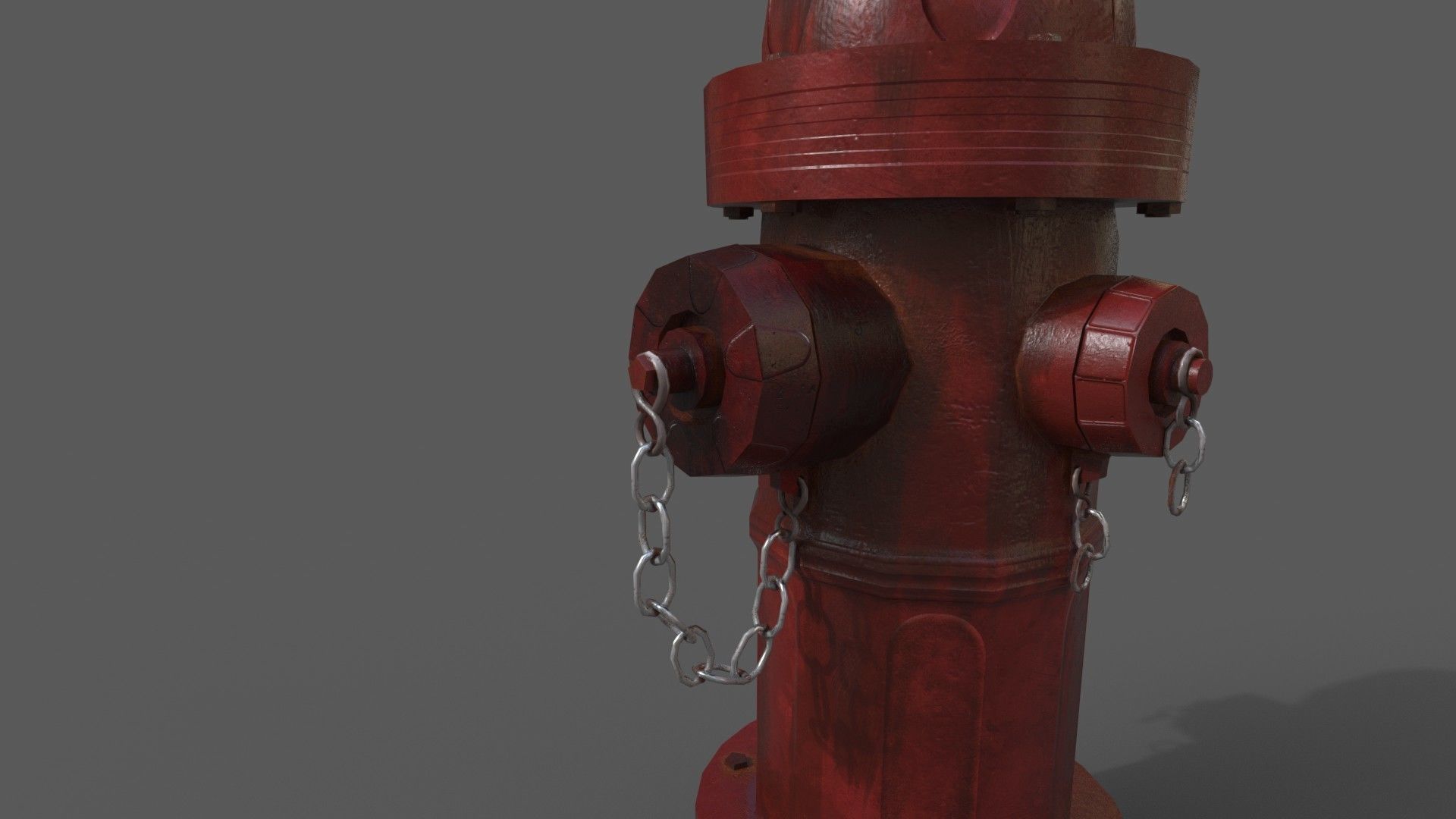 Fire Hydrant Low-poly 3D model_3