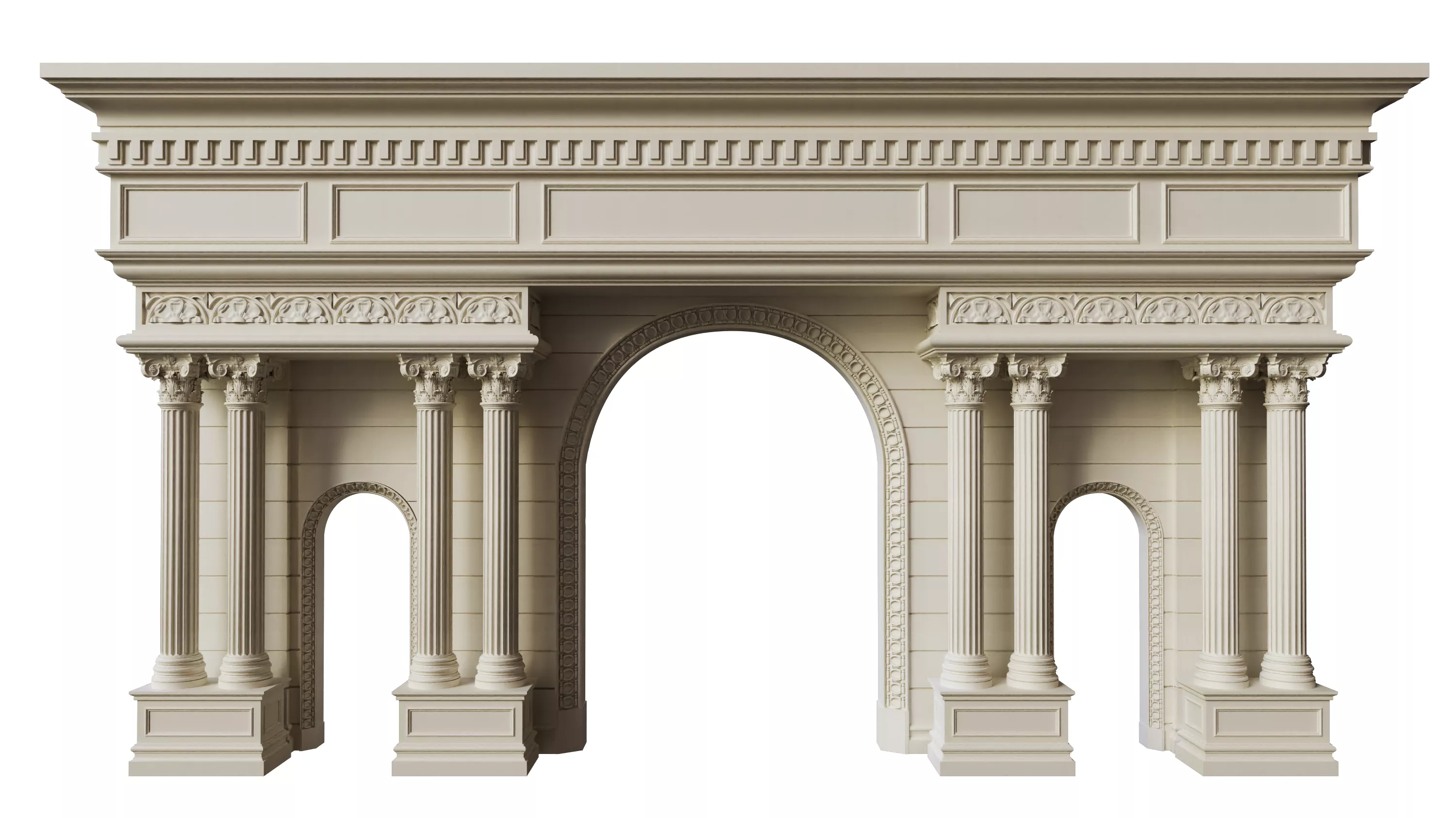 Arch in classical style Arched Opening Doorway Portal Arcade 3D model