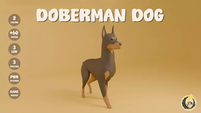 Animated Doberman Dog