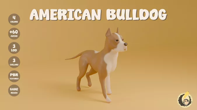 Animated American Bulldog