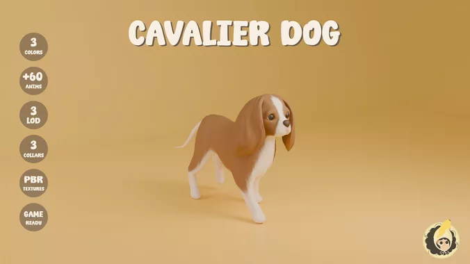 Animated Cavalier Dog