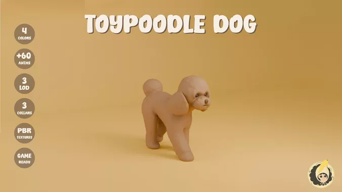 Animated Toy Poodle Dog