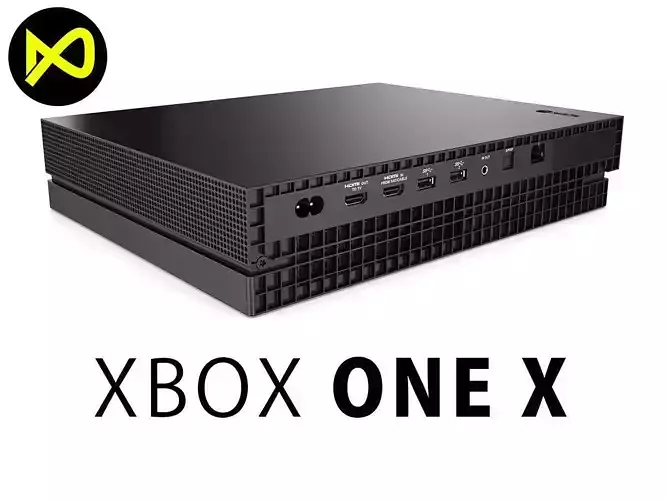 Xbox One X Console 2017 3D model