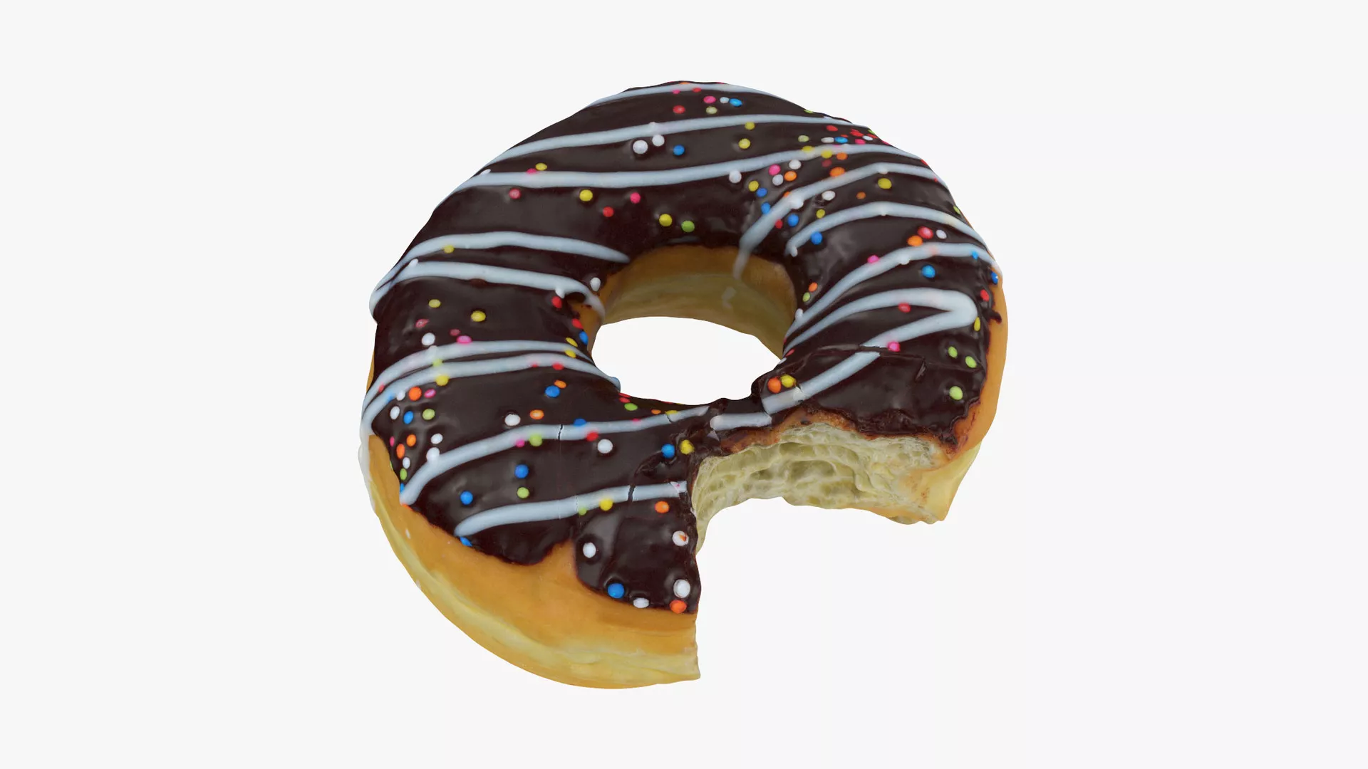 Bite Donut 01 Low-poly 3D model