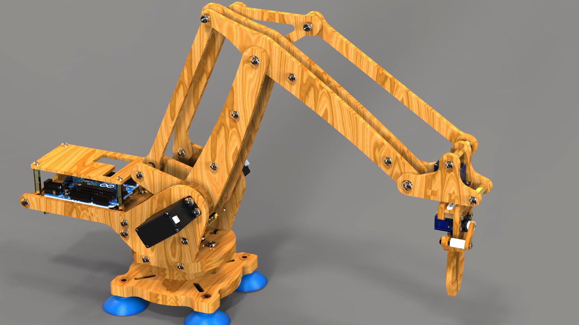 U-arm robotic arm 3D print model_3