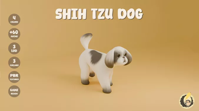 Animated Shih Tzu Dog