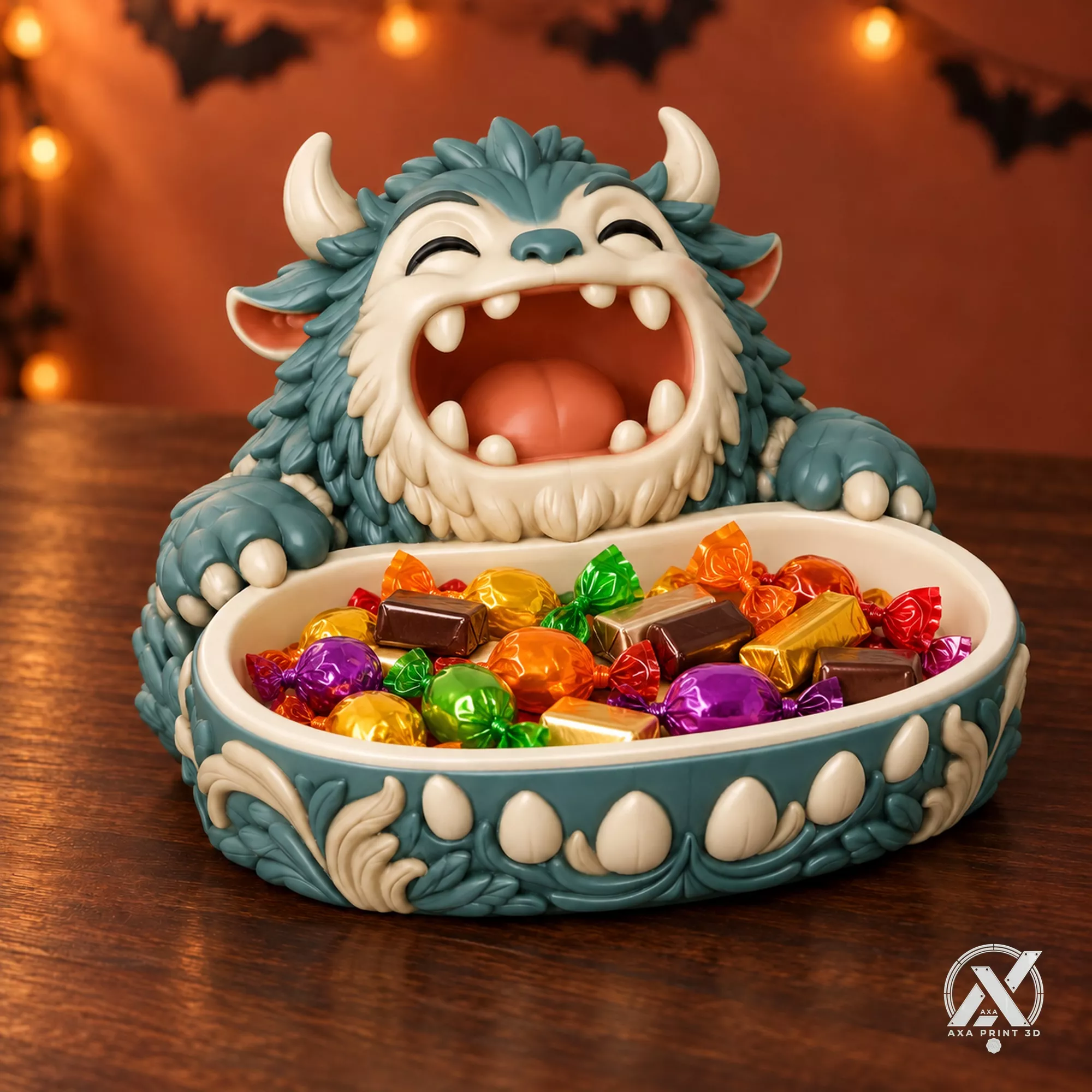 Sculpted Treat tray - Monster Mouth Wrapped Treat Tray 3D print model