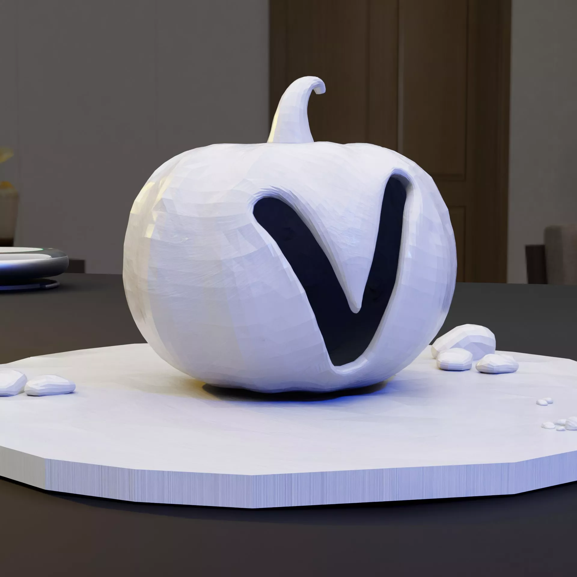 Pumpkin House with Witch Hat Halloween 3D print model